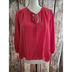 Parker Blouse 100% Silk Size Medium Boho vibe